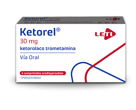KETOREL KETOROLACO 30MG X 4 TAB ORODISPERSABLE LETI