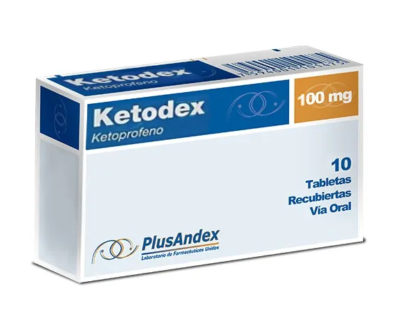 KETODEX KETOPROFENO 100MG X 10 TAB PLUSANDEX
