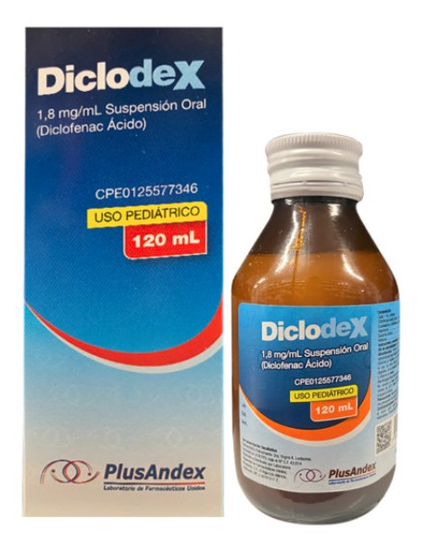 DICLODEX SUSPENCION 1.8MG/ML 120 ML DICLOFENAC