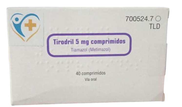 TIRODRIN 5MG X  40 COMPRIMIDOS TIAMAZOL