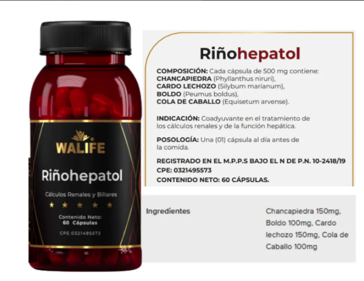 RIÑOHEPATOL CALCULOS RENAL X60 CAP WALIFE