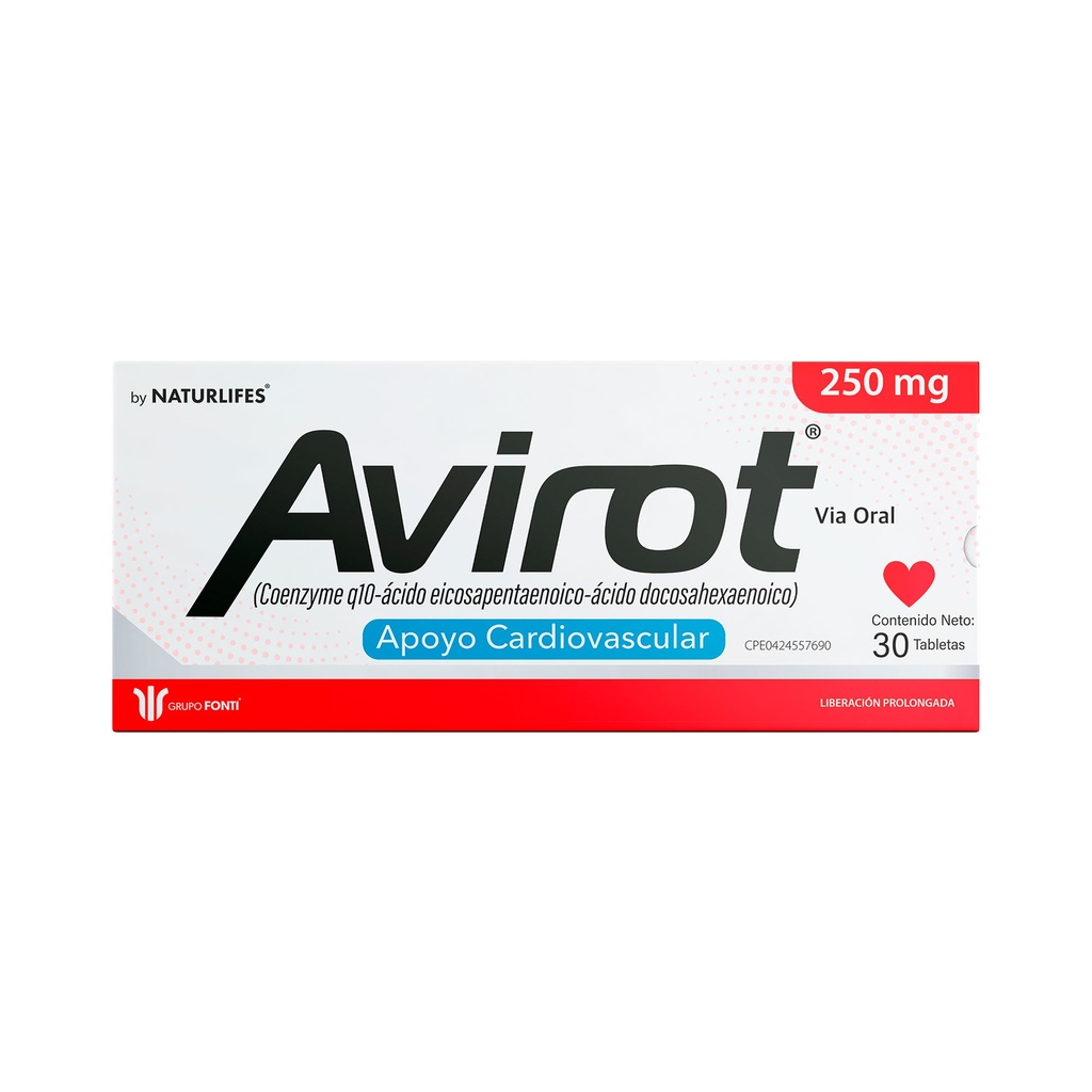 AVIROT X 30 CAP  Coenzima Q10, DHA, EPA