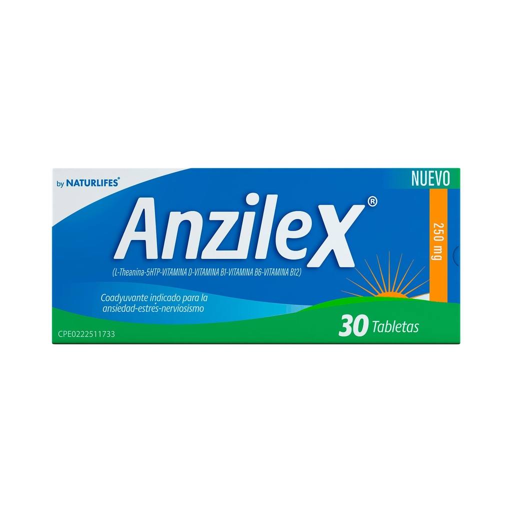 ANZILEX X 30 CAP B1 B6 B12 D 5HTP THEANINA