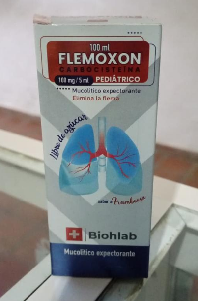 FLEMOXON CARBOCISTEINA 100MG/5ML JBE PED X 100 ML