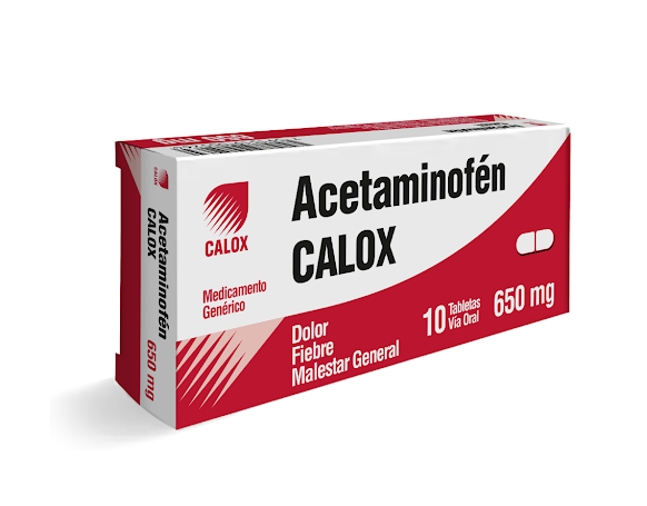 ACETAMINOFEN 650MG X 10 TAB CALOX