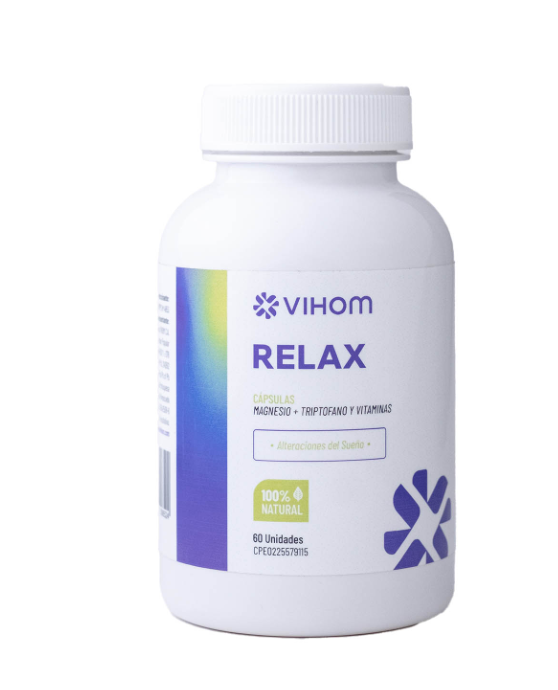 RELAX MAGNESIO+TRIPTOFANO+VITAMINA X 60 CAP VIHOM