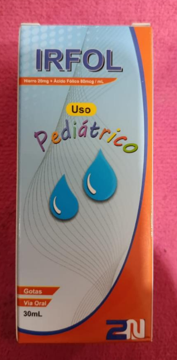 IRFOL 20MG FOLICO 80MCG/ML 30 ML GOTAS HIERRO