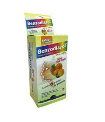 BENZODIAZOL X 4 TABLETAS  DECUALINO LIDOCAINA