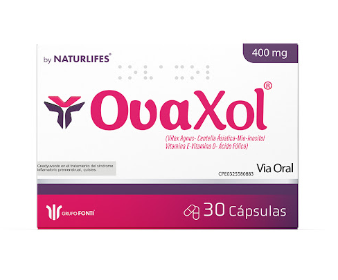 OVAXOL VITEX AGNUS CENTELLA A MIO INOSITOL VIT E VIT D AC FOLICO 400 MG X 30 CAP