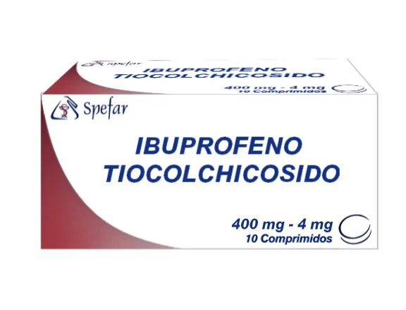 IBUPROFENO+TIOCOLCHICOSIDO 400+4MG X 10 COMP SPEFAR