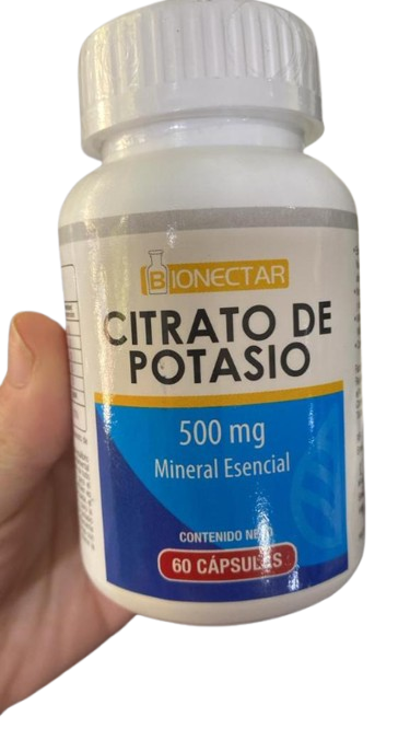 CITRATO DE POTASIO 500 MG 60 CAPSULAS BIONECTAR
