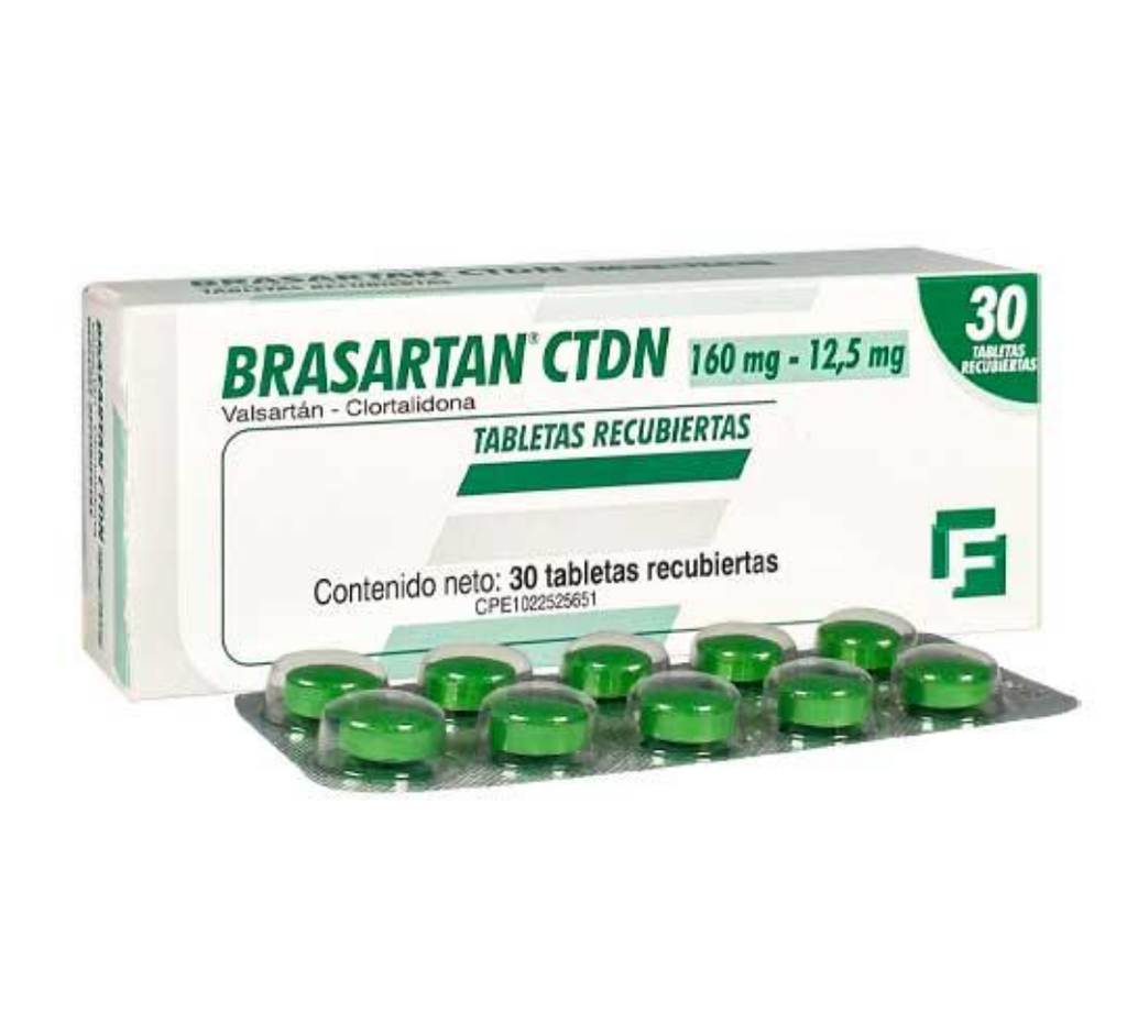 BRASARTAN CTDN 160/12.5MG VALSAR+CLORTA X 30 TAB FARMA