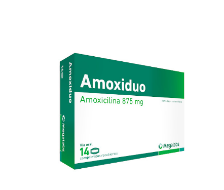 AMOXIDUO AMOXICILINA 875 MG X 14 COMP MEGALABS