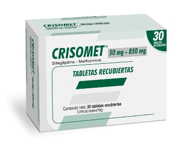 CRISOMET METFOR+SITAGLIP 50/850MG 30 TAB