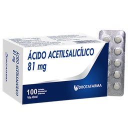 ACIDO ACETILSALICILICO 81 MG X 10 TAB DROTAFARMA
