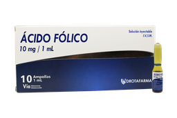 ACIDO FOLICO 10MG/2ML X 1 AMP. IV-IM DROTAFARMA