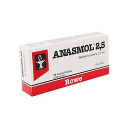 ANASMOL 2.5 MG X 30 COMP WARFARINA