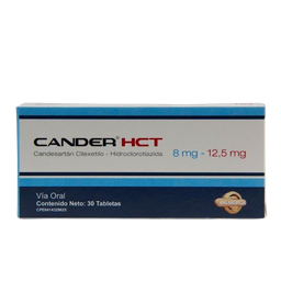 CANDER HCT 8MG/12,5MG X 30 TAB. CANDESARTAN+ HIDRO
