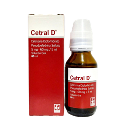 CETRAL D SOL. ORAL X 60ML CETIRIZINA PSEUDOEFEDRINA