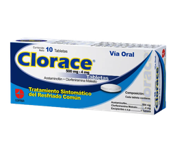 CLORACE 500MG/4MG X 10 TAB antigripal ACETAMINOF