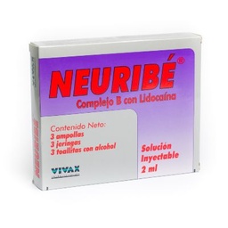 NEURIBE COMPLEJO B X 3 AMP. VIVAX