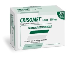CRISOMET METFOR+SITAGLI 50-500MG X 10TAB