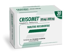 CRISOMET METFOR+SITAGLIP 50-850MG 10TAB