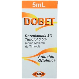 DOBET (DORZOLAMIDA+TIMOLOL) SOL. OFT. X 5 ML