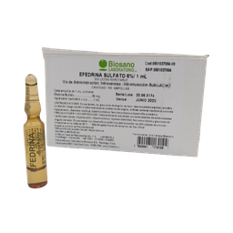EFEDRINA SULFATO 6% X 1 AMP I.V-I.M (BIOSANO)