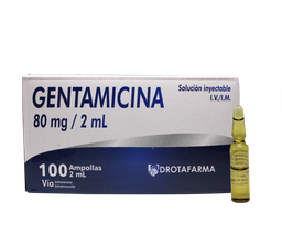 GENTAMICINA  80MG/2ML  X 1 AMPOLLA I.M/I.V DROTAFARMA