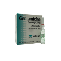 GENTAMICINA 160 MG/2ML X 1 AMP. I.V/ I.M (VITALIS)