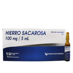 HIERRO SACAROSA 100MG/5ML X 1 AMP. I.V  DROTAFARMA