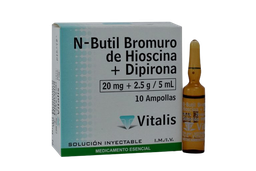 HIOSCINA +DIPIRONA 20MG/2,5G/5ML X 1 AMP. I.V-I.M