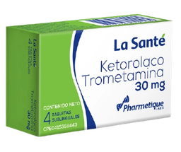 KETOROLACO 30 MG X 4 TAB SUBLINGUAL (LA SANTE)