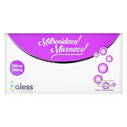 METRONIDAZOL + MICONAZOL 750MG/200MG X 7 OVULOS VAG. ALESS