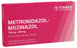 METRONIDAZOL+MICONAZOL 750MG/200MG X 6 OVU. VAG. TIARES