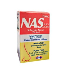 NAS (NAFAZOLINA) GOTAS ADULTO X 15 ML