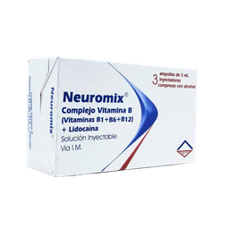 NEUROMIX (COMPLEJO B + LIDOCAINA) 3 ML X 3 AMP. I.M