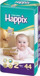 PAÑAL HAPPIX 2 (TALLA MINI) X 44 UND.