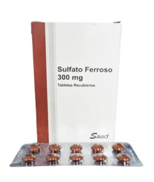 SULFATO FERROSO 300MG X 10 TAB SAAD