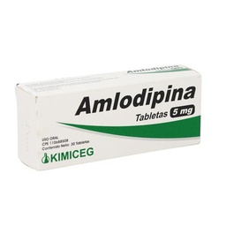 AMLODIPINA 5MG X 30 TAB KIMICEG