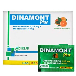 DINAMONT PLUS DESLORATADINA +MONTELUKAST 1,25MG/4MG X 1 SOBRE PED.