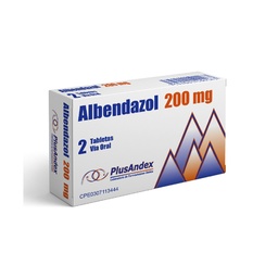ALBENDAZOL 200MG X 2 TAB. PLUSANDEX