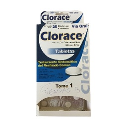CLORACE 500MG/4MG X 4 TAB. DISPENSADOR