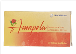 AMAPOLA DROSPIRENONA 3MG+ ETI 0,02MG X 28  YAZZ