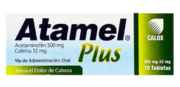 ATAMEL PLUS ACETAMINO500MG/CAFEINA32MG X 10 TAB CALOX