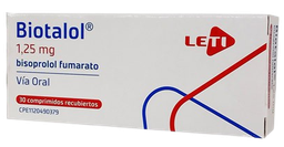 BIOTALOL BISOPROLOL 1,25MG X 30 COMP LETI