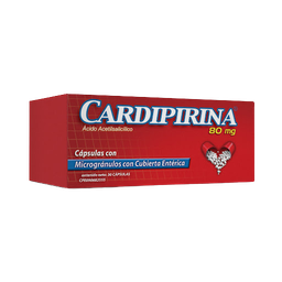 CARDIPIRINA ACIDO ACETILSALICÍLICO 80 mg X 30 CAP VARGAS 81
