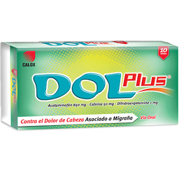 DOL PLUS X 10 TAB ACETAM CAFEI D-ERGOTA