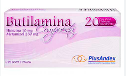 BUTILAMINA HIOSCINA+METAMIZOL 10MG/250MG X 20 TAB PLUSANDEX
